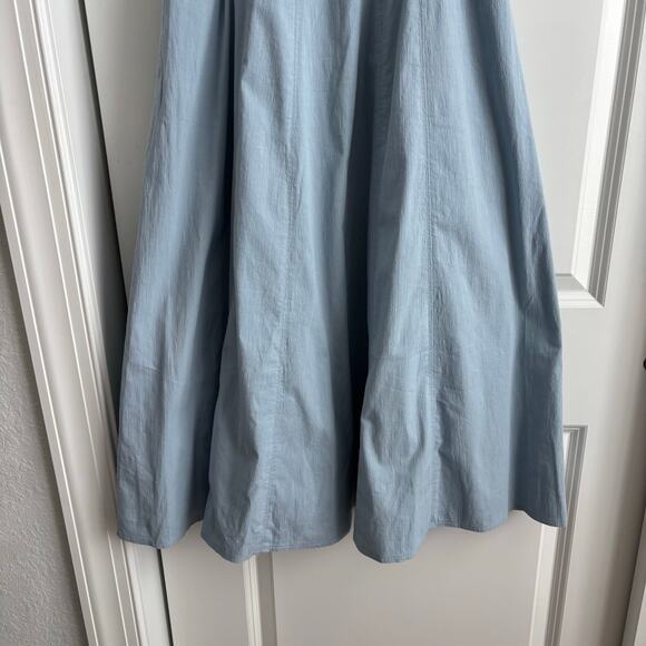 Abercrombie & Fitch A&F Mila Midi Dress A Line Sz Small Lilac Blue Square Neck - Picture 7 of 15